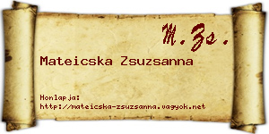 Mateicska Zsuzsanna névjegykártya
